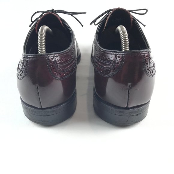 FLORSHEIM Mens Leather Burgundy Wingtip Shoes 10 D main image 7